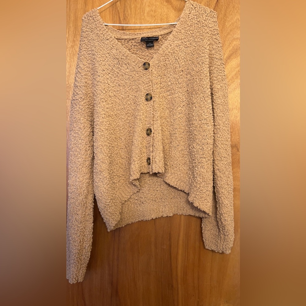 Social Standard By Sanctuary Women's Popcorn Textured Cardigan Sweater - Cashew